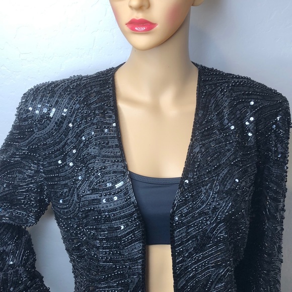 De Oscar Collection Beaded Jacket Size 8 - Picture 2 of 8